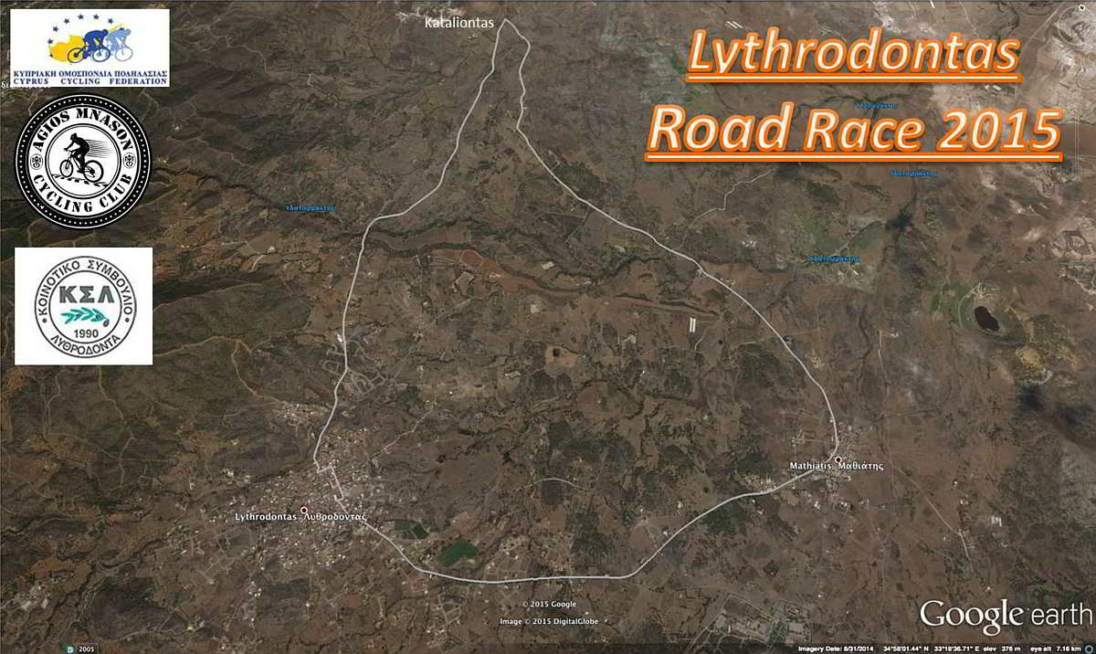 lythrodontas road race 2015 map